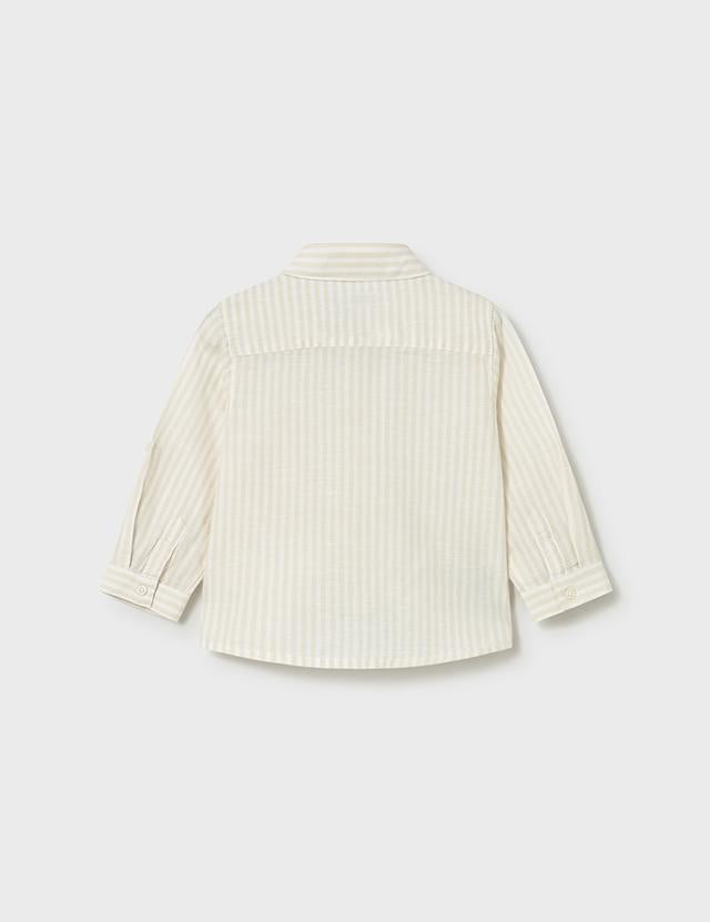Camicia in lino manica lunga neonato 