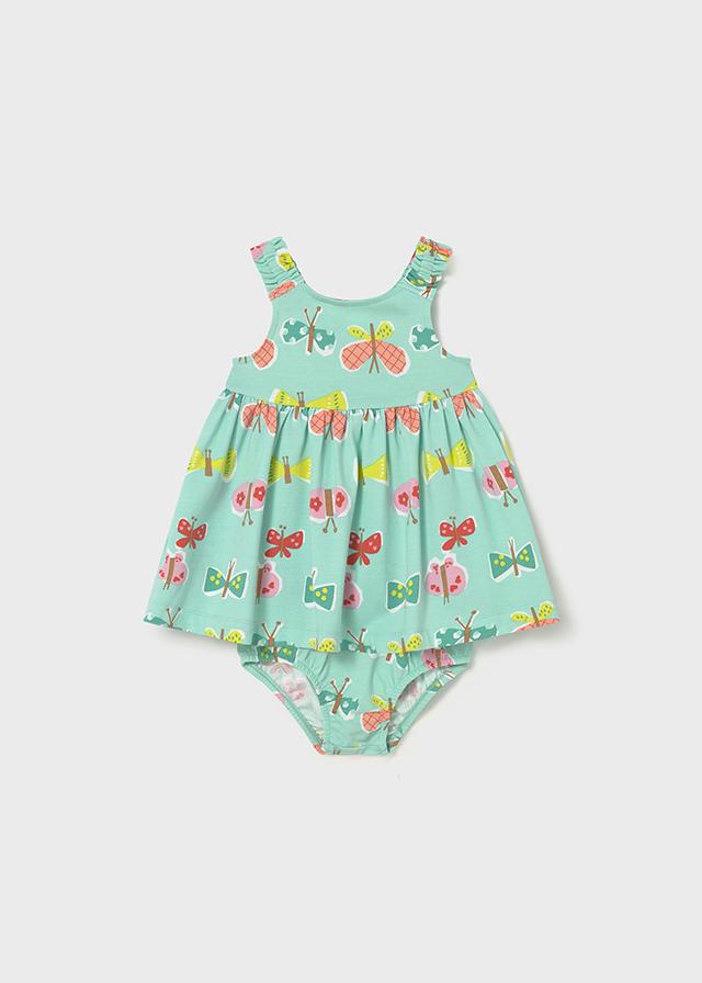 Vestito stampato con copripannolino neonata 