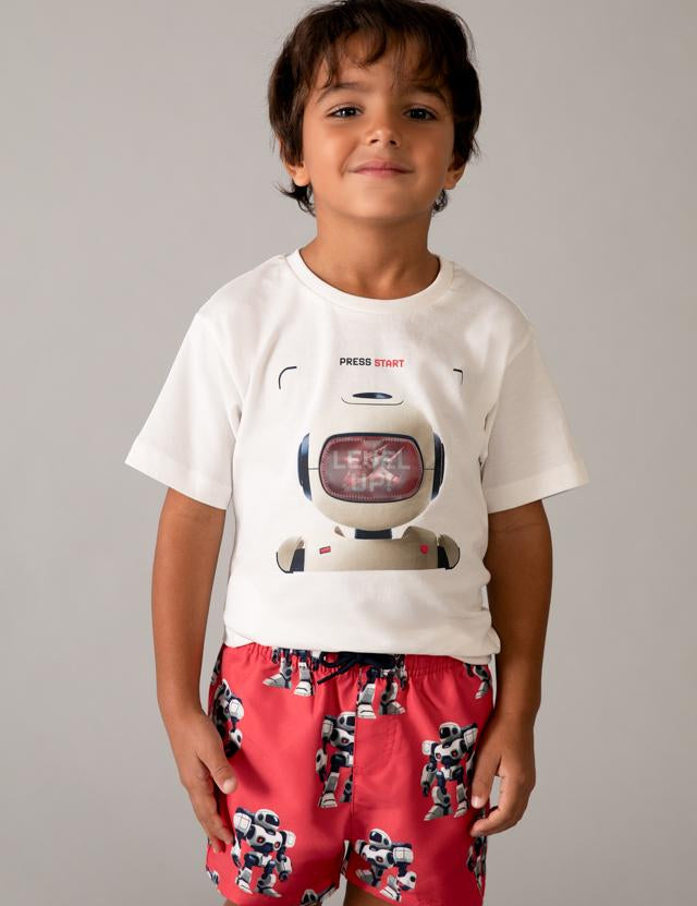 Maglietta interattiva robot bambino 