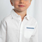 Camicia manica lunga in lino elegante bambino 