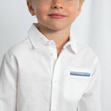 Camicia manica lunga in lino elegante bambino 