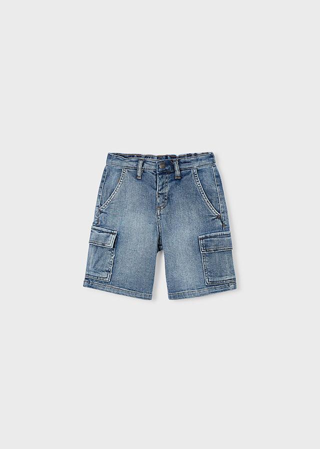 Bermuda denim cargo bambino 