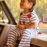 Completo pantalone maglietta cuori neonata 