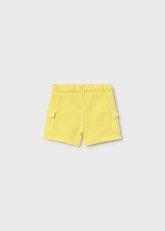 Bermuda in tuta per neonato giallo 
