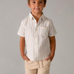 Completo bermuda e camicia in lino bambino 
