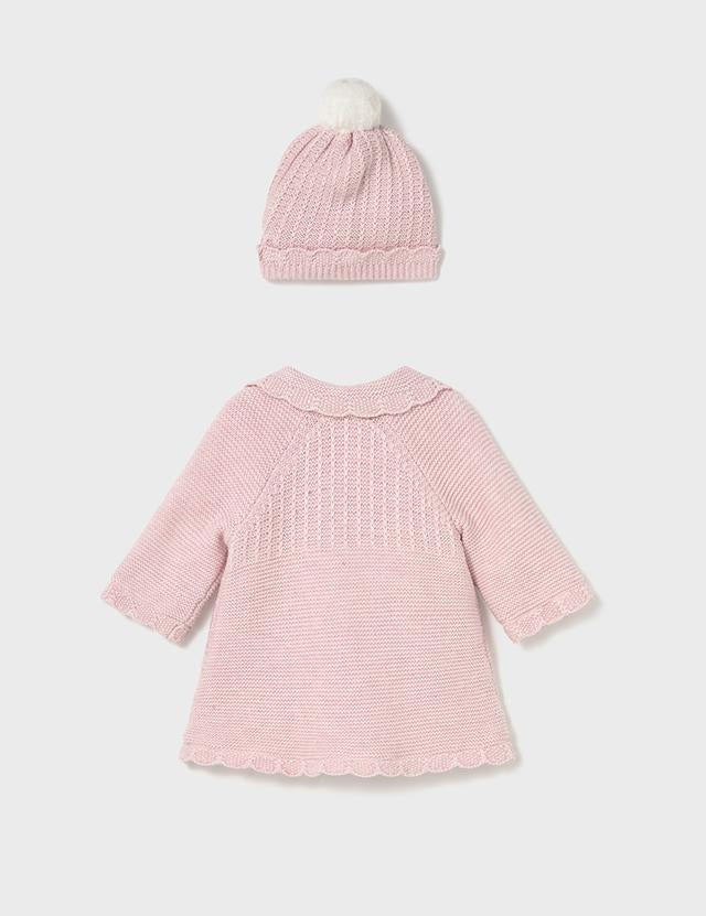 Cappotto maglia con cappello neonata mayoral 