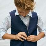 Gilet elegante in lino ragazzo 