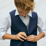 Gilet elegante in lino ragazzo 