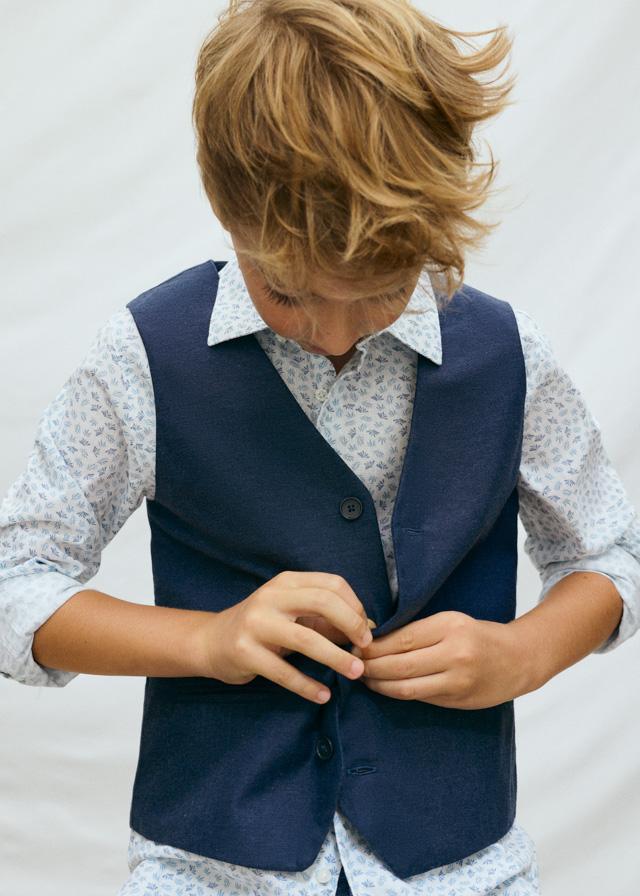 Gilet elegante in lino ragazzo 
