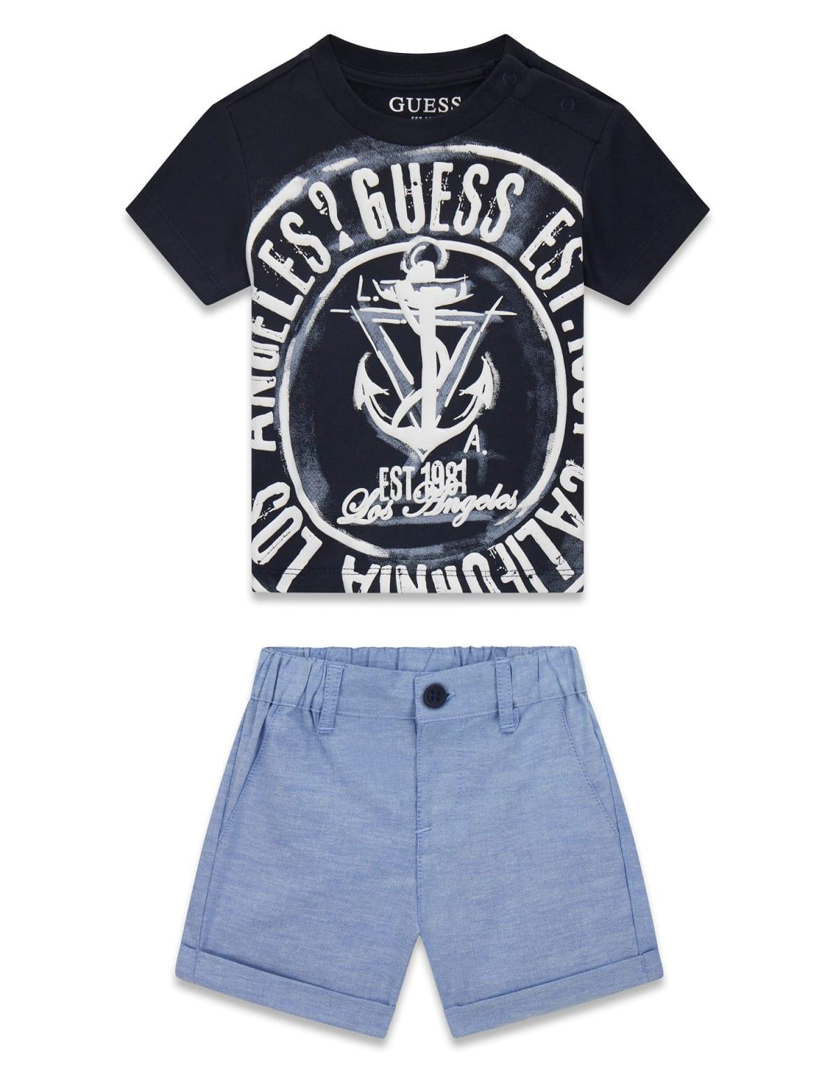 Completo t-shirt e bermuda neonato Guess 