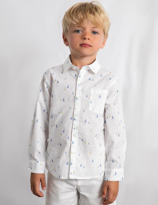 Camicia in lino manica lunga bambino 
