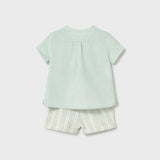 Completo pantaloncino e camicia neonato 