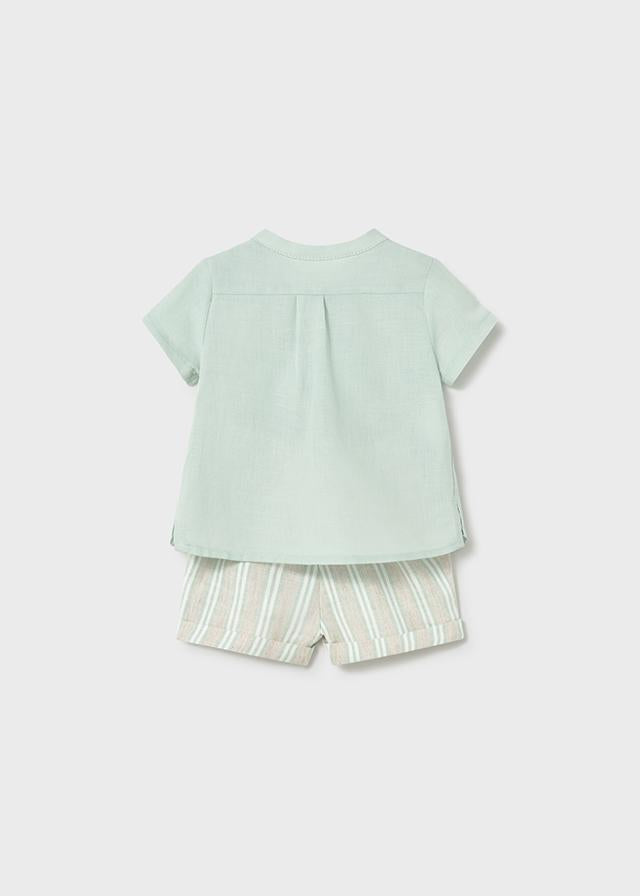 Completo pantaloncino e camicia neonato 