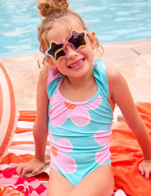 Costume volant stampato bambina 