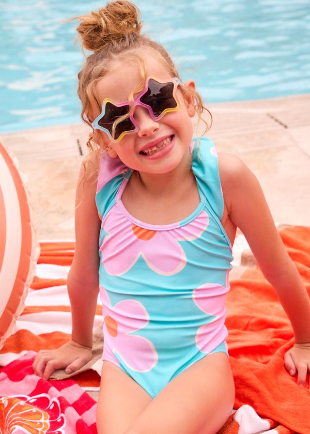 Costume volant stampato bambina 