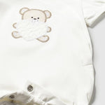Set 2 pigiami corti ricamati neonata 